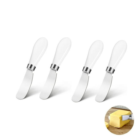 Stainless Steel Butter Spreader Knife,HXRH Multipurpose Cheese Spreader for Jam,Portable Kitchen Tableware for Soft and Hard Cheese,4Pack