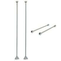 Kingston Brass CCK481 Vintage Straight Supply Line with Wall Bracket Combo, Polished Chrome