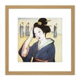 thumbnail image 1 of Takehisa Scenes At Nagasaki Dejima Painting 8X8 Inch Square Wooden Framed Wall Art Print Picture with Mount, 1 of 4