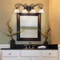 thumbnail image 2 of Beaumont Lane 4 Light Tea Stone Glass Vanity Light in Rubbed Bronze, 2 of 4