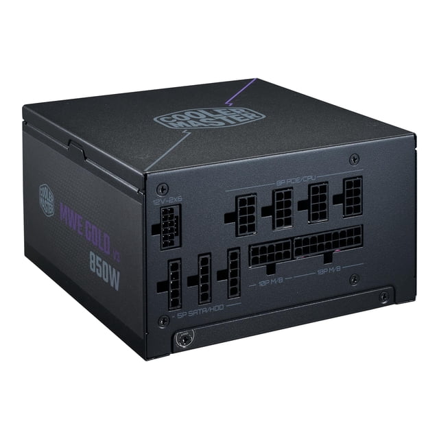 Cooler Master MWE Gold 850 V3 ATX 3.1 Fuente de alimentación modular completa 850 W 80+ Gold Efficiency 90 12 VHPWR|600 W PCIe 5.1 Condensadores japoneses Modo cero RPM Cubierta de ventilador hexagona