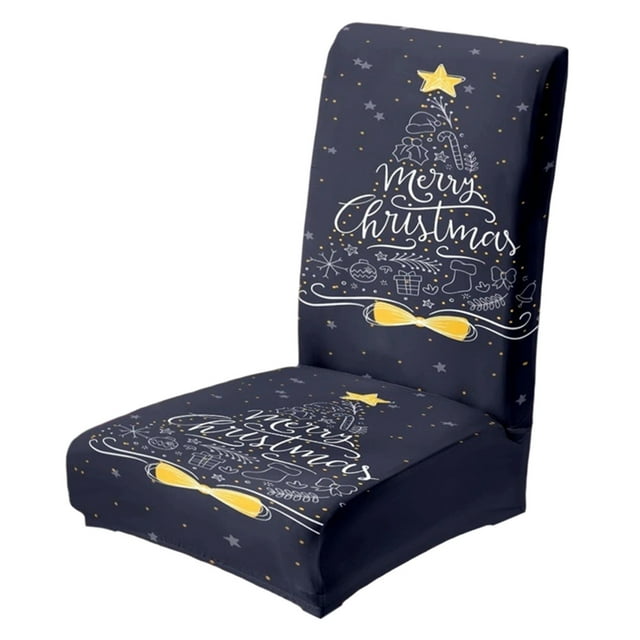 Eoozwa Christmas Tree Themed Cover Forest Seat Covers Dining Chair Slipcover Protector for Winter Xmas Home Kitchen Decor