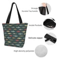 thumbnail image 4 of Fotbe River Freshwater Fish Pattern Beach Tote,Shoulder Handbag,Spacious Tote Bag,Lightweight Travel Bag,Versatile Shopping Bag, 4 of 6