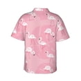 thumbnail image 3 of Bixox Men's Hawaiian Shirts Men's Pink Flamingos and Flowers Print Short-Sleeve Shirt-XX-Large, 3 of 8