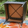 thumbnail image 4 of MF Studio 2 Pieces Outdoor Rattan Dining Chairs, All Weather PE Rattan Wicker Chairs with Cushion and Wooden Armrest, 4 of 12