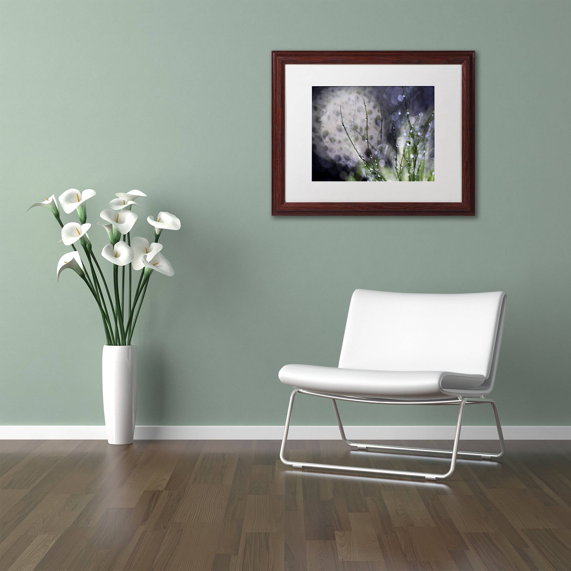 Trademark Fine Art "Morning Tale" Canvas Art by Beata Czyzowska Young, White Matte, Wood Frame