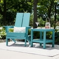 thumbnail image 3 of Krikacy Adirondack End Table Set of 2, Double-Tiered HIPS All-Weather End Table for Porch Deck,Teal, 3 of 7