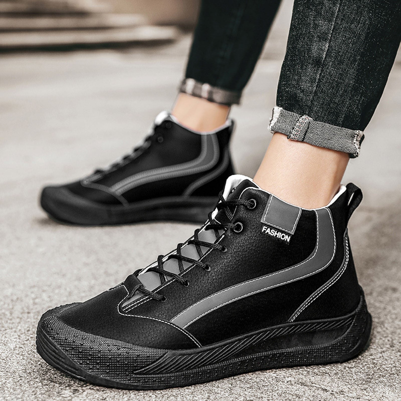 GDREDA Men's Orthopedic Hiking Boots, Water Resistant Outdoor