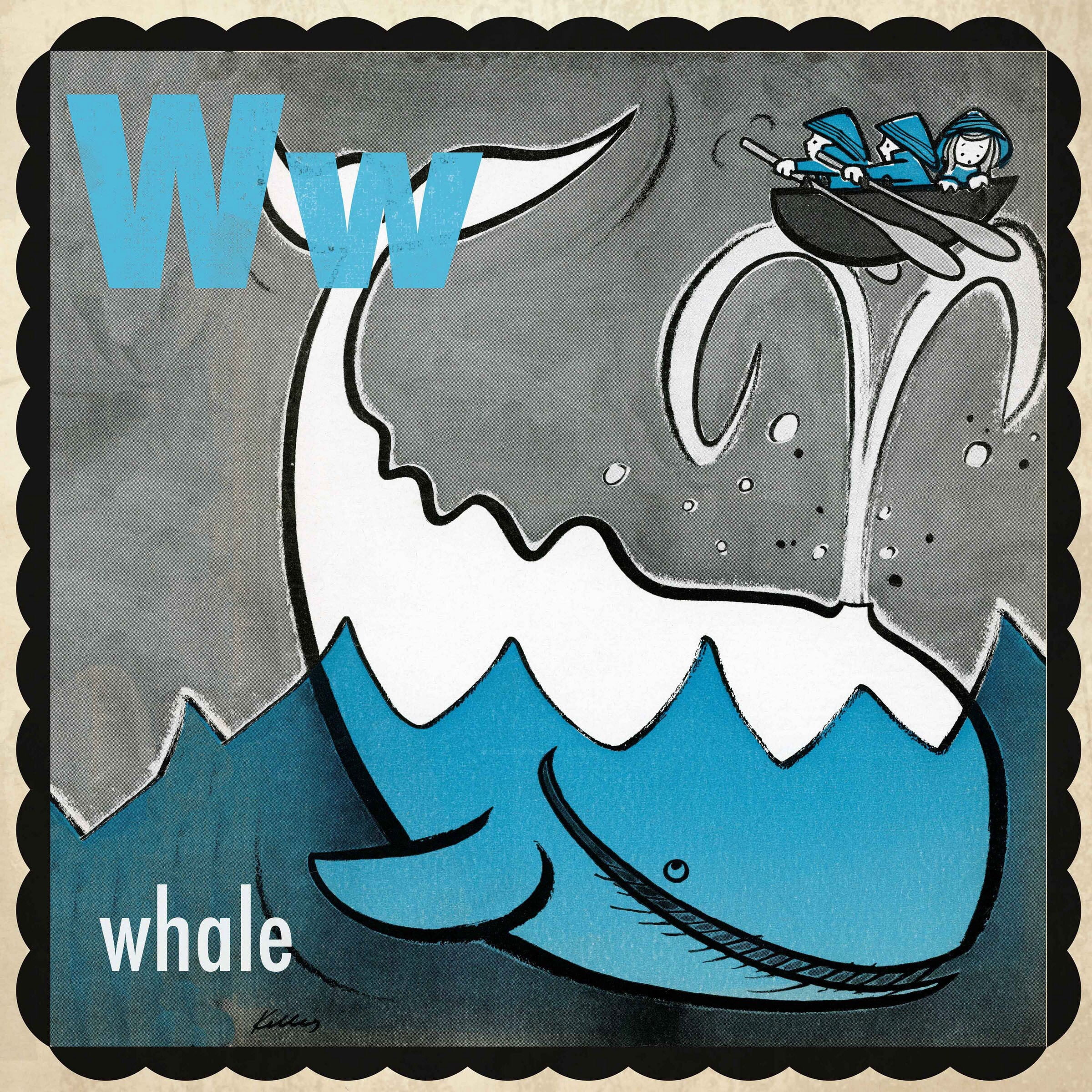 Marmont Hill "Whale" by Curtis Painting Print on Canvas
