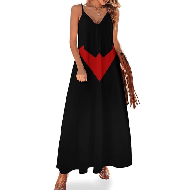 Vestido sin mangas con variación 2 del logotipo de Nightwing, ropa de mujer, vestido suelto para mujer