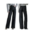 thumbnail image 3 of Women Wide Leg Jeans High Waisted Stretchy Straight Leg Jeans Loose Trendy Denim Pants with Pocket Navy Blue Regular M, 3 of 7