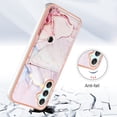 thumbnail image 5 of Slim Wallet for Samsung Galaxy A25 5G Case with Card Holder, Marble Pattern Back Flip Case PU Leather Kickstand Card Slots Magnetic Clasp Shockproof Anti-fall for A25 5G, Marble #2, 5 of 6