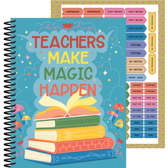 Carson Dellosa Fairy Tale Forest Teacher Planner (128 pages, 116 stickers)