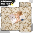 thumbnail image 4 of Daisy Pioneer Flower and Large Butterflies Teens Toddler Nap Mat with Pillow, Sleeping Mat Bag for Preschool Daycare 51"x22", 4 of 6