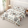 thumbnail image 3 of jejeloiu Retro Aztec Geometric Twin Quilt Set Kids,Tribal Bohemian Style Print Twin Coverlet Set,2pcs, 3 of 7