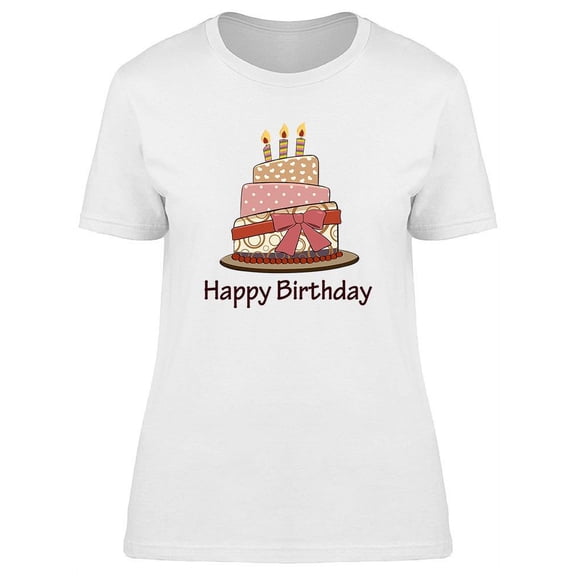 Wrapped Birthday Cake T-Shirt Women -Image by Shutterstock, Female Small