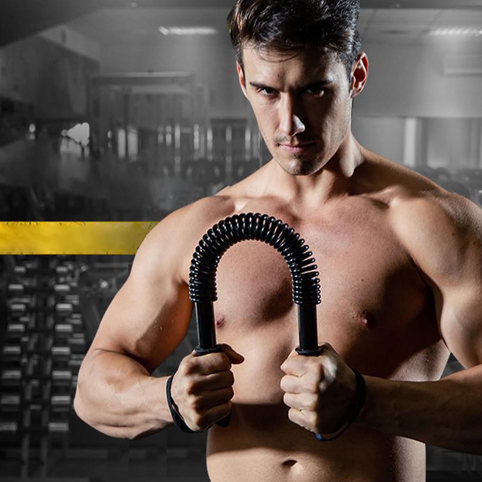 Spring Arm Strength Bar For Men Household Use Women's Arm Strength Device 10kg 20kg 30kg Fitness Arm Strength Device Chest Expansion Device(10Kg)