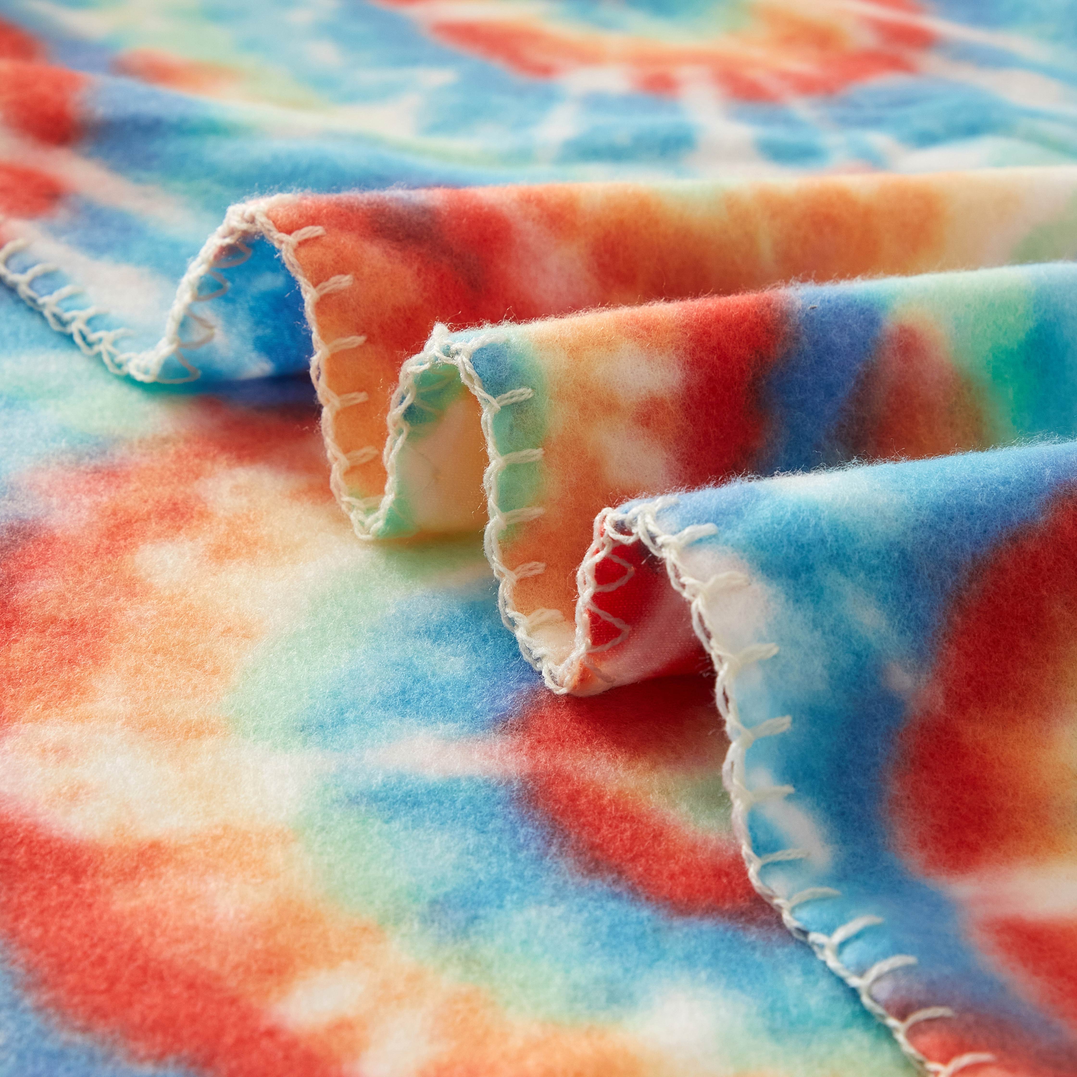 Mainstays Multi-Color Tie Dye Cozy Fleece Throw Blanket 50" x 60"