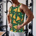 thumbnail image 5 of Gukieu Pizza Print Men's Quick Dry Fitness Vest, Round Neck Sleeveless Fitness Bodybuilding Top-4X-Large, 5 of 7