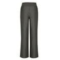 thumbnail image 6 of Hueook Baggy Jeans Straight Leg Jeans For Women Casual Pants Solid Color High Waist Elasticity Wide Leg Pants Trousers Dark Gray 2X, 6 of 6