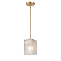Elk Home 6-Inch Wide Ice Blocks Pendant, Contemporary, Satin Brass
