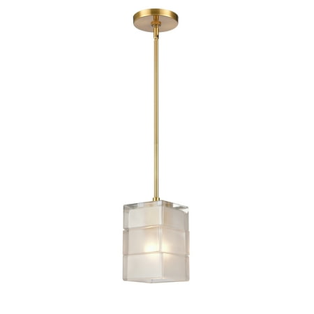 

Elk Home Ice Blocks 6 Wide 1-Light Mini Pendant - Satin Brass