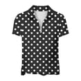 thumbnail image 3 of Puntoco Womens Golf Polo Shirts Summer Short Sleeve 1/4 Zip Tops Moisture Wicking Casual Tennis Activewear Black XL(XL), 3 of 5