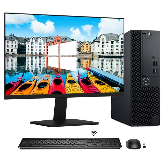 Restored Dell OptiPlex 3070 SFF Business Desktop PC - 24 inch FHD Monitor Intel I5-8500 8th gen Processor Up to 4.10GHz 32GB DDR4 RAM 1TB NVMe SSD Windows 11Computer (Refurbished)