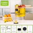 thumbnail image 2 of Clear Plastic Drink Fountain 2-Pack, 2 Gallon Large Capacity Beverage Dispenser, Equipped with Stand, Drip-Free Spigot and Multi-Function Lid for Party Daily Use, 2 of 6