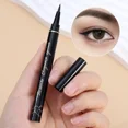 thumbnail image 4 of Lápiz Delineador de ojos líquido mate, ultrafino, resistente al agua, duradero, no florece, fácil de colorear, negro, herramienta de maquillaje （C01, 4 of 5