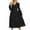 Black, variant on TSADFHJI Knit Skirt and Sweater Set Women's Vintage V Neck Fancy Jacquard Dress with Long Sleeves and Big Swing Dress M Red