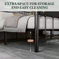 thumbnail image 5 of Amolife King Size Metal Platform Bed Frame with Vintage Headboard & 12.4" Under-Bed Storage, Black, 5 of 7