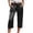 Dark Gray, variant on GEWSEY Satin Capri Pants for Women Loose Fit Fashion Solid Trousers Lightweight Drawstring High Waist Casual Cropped Trouser (Coffee, L)