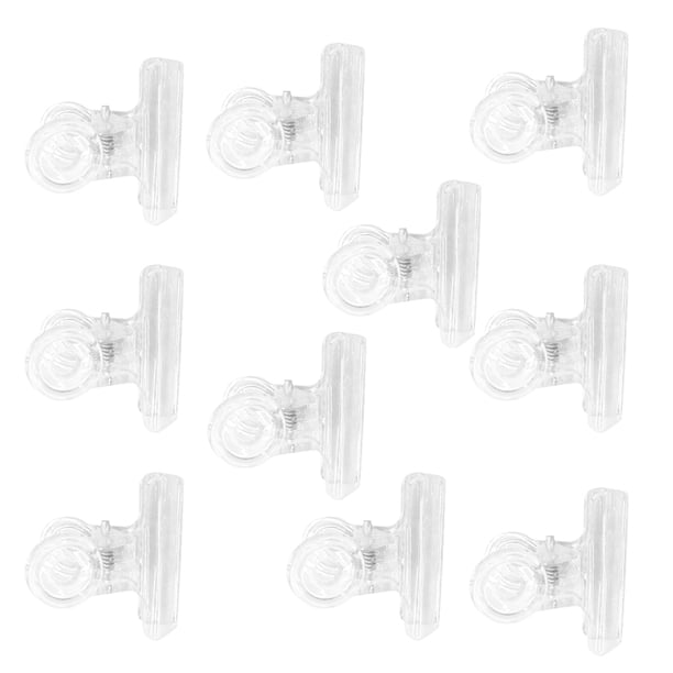 Vogacara 10 unids/bolsa de pinzas para pellizcar uñas, pinzas de plástico para manicura, herramienta de fijación para decoración de uñas con curva C Type3 NO3 Vogacara CE000398-01