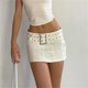 thumbnail image 1 of Txlixc Minifalda de encaje femenino, minifalda configurada de color sólido de cintura media con bolsillo FLIP Txlixc  moda, 1 of 7