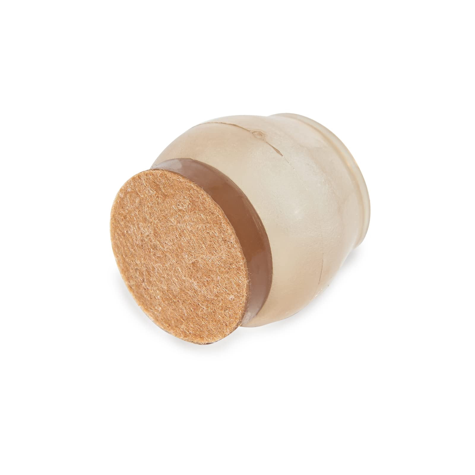 Flyshop 8PCS Round Chair Leg Caps with Felt Pads Durable Chair Leg Floor Protectors for Hardwood Floor Prevent Scratches Reduce Noise, Brown Protective Caps, 33 to 44 mm