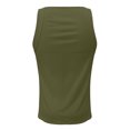 thumbnail image 6 of Solid Color Tank Top for Men Sleeveless Slim Fit Top Round Neck Stretchy Cotton Ribbed Wide Strap Casual Gym Daily Shirt, #02 Army Green, L, 6 of 6