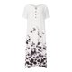 thumbnail image 4 of Moda mujer verano estampado casual cuello pico botón manga corta vacaciones bolsillos vestido Fridja  qw7117, 4 of 5