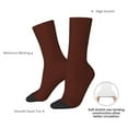 thumbnail image 4 of Rateoe Brown for Women Casual Calf Socks - Cute Crew Socks - Thin Soft Above Ankle Socks Size 5-11, 4 of 6