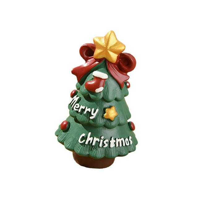Colección de decoración de escritorio de alce navideño de Papá Noel, macetero artesanal, decoraciones para árboles de Navidad en miniatura para fiesta árbol de Navidad
