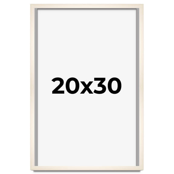 20x30 Frame White Wheat Solid Wood Picture Frame | Moulding Width 0.75 Inches | Interior Depth 0.5
