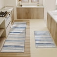 thumbnail image 6 of Modern Abstract Kitchen Mat Set of 2,Modern Farmhouse Kitchen Rugs and Mats Non Skid Washable,Blue Runner Rugs with Rubber Backing for Kitchen Decor and Accessories (17"x47"+17"x30"), 6 of 6