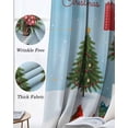 thumbnail image 6 of Christmas Black Out Curtains 72 Inch Long, Light Blocking Drapes with Black Liner, Winter Cartoon Xmas Mailbox Cardinal Pine Trees Thermal Blackout Curtains for Bedroom Living Room 52"x72" 2 Panels, 6 of 8