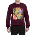 thumbnail image 3 of Neon Lab Dog Lover Shirt | Labrador Dogs Speak To Those Who Listen | Dean Russo Art Animal Lover Unisex Crewneck Sweatshirt, Maroon, Large, 3 of 6