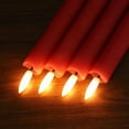 thumbnail image 5 of Flameless Ivory Taper Candles Flickering with 10-Key Remote, Battery Operated Led Warm 3D Wick Light Window Candles Real Wax Pack of 6, Christmas Home Wedding Decor(0.78 X 9.64 Inch), 5 of 17