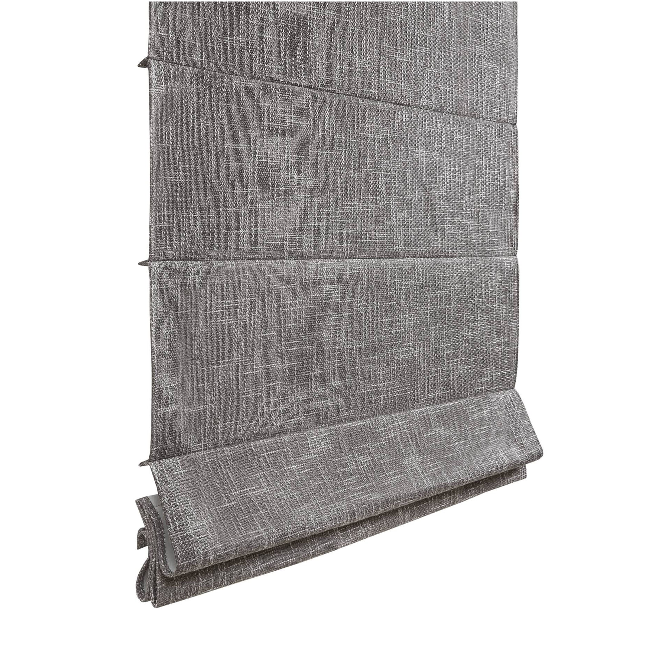 JERFIT Grey Blackout Cordless Roman Shade Window Blind - 27x64 Inch, Polyester Fabric, Total Darkness, Room Darkening, No Drill Installation