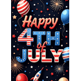 thumbnail image 4 of Patriotic Design Happy 4th of July Balloon Banner Fireworks Decoration Red White Blue Stars for Independence Day Celebration Outdoor Party Indoor Event, 4 of 8
