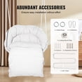 thumbnail image 5 of VEVOR Hanging Hammock Swing Chair, 330 Lbs Capacity, Macrame Hanging Chair with Cushion and Mounting Hardware, Cotton Rope Swing Chair for Bedroom, Balcony, Patio, Garden, Beige, 5 of 9