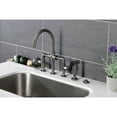thumbnail image 2 of Kingston Brass KS2334CG Fuller Two-Handle 4-Hole Deck Mount Industrial Style Bridge Kitchen Faucet with Brass Side Sprayer in Black Stainless, 2 of 7
