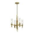 thumbnail image 3 of Kuzco Lighting Torres 36" Chandelier Clear Ribbed Glass 8X40W E12 Vintage Brass/Clear Ribbed, 3 of 3
